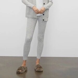 CLUB MONACO Donegal Cashmere Blend Leggings Speckled Cream Size XS